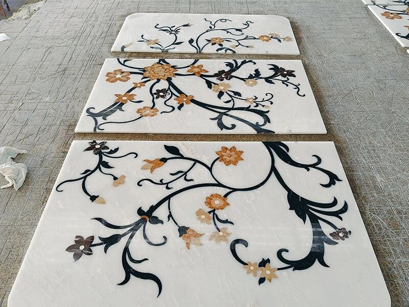 Flower Marble Waterjet Floor Supplier | Custom Waterjet Pattern ...