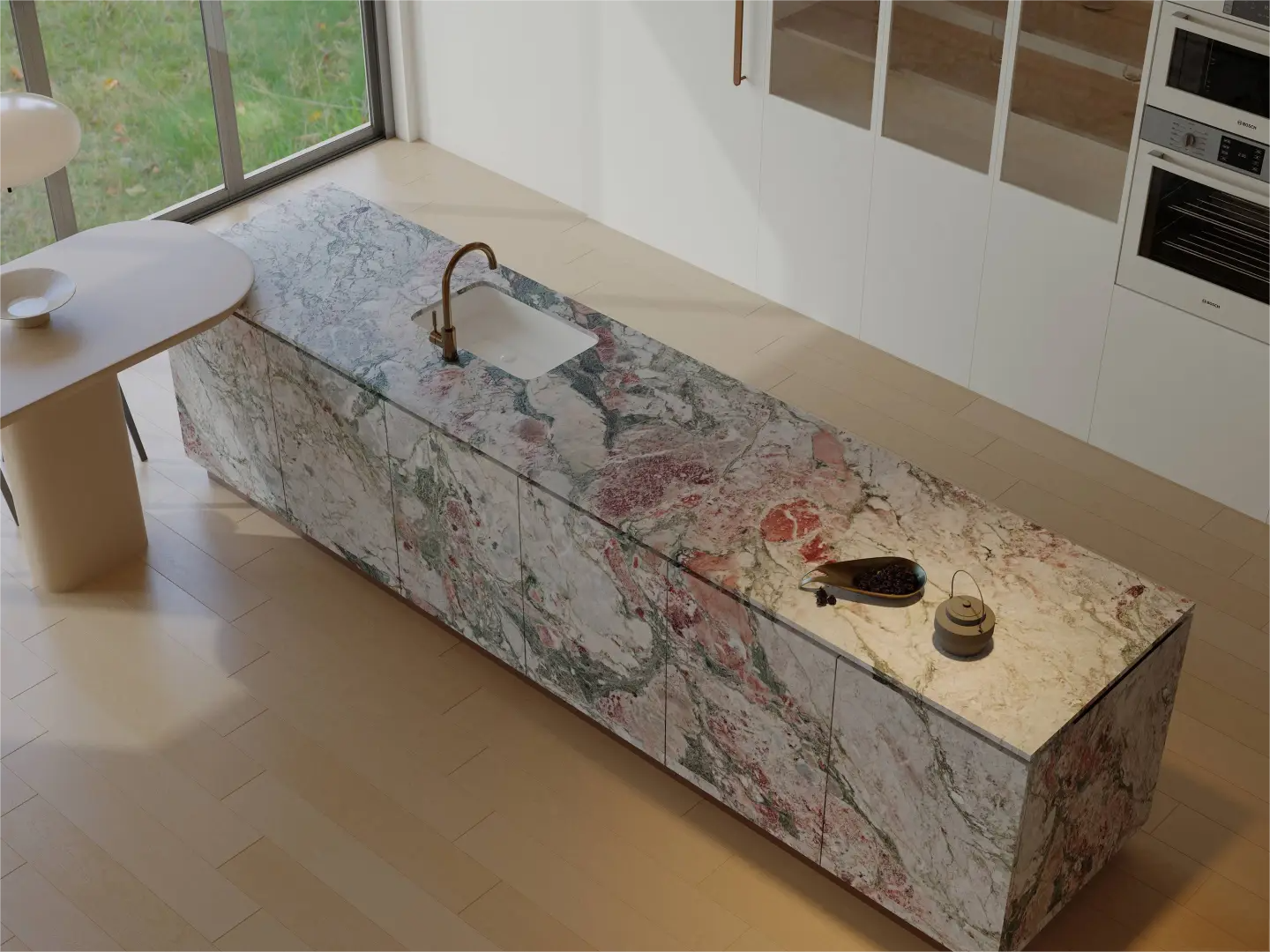 すべてのプロジェクト向けのプレミアムマーブルカウンタートップ