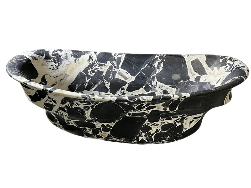 Bvlgari Zwarte Marmeren Badkamerbadkuip