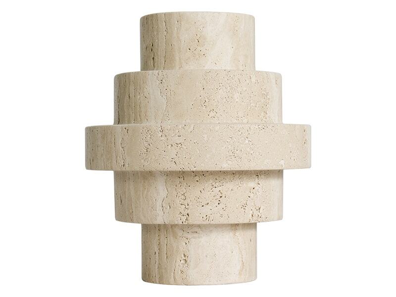 Beige Travertine Flower Vases