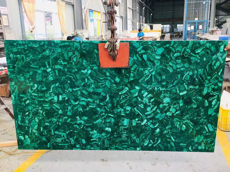 Luxury Green Malachite Semi Precious Stone Slab