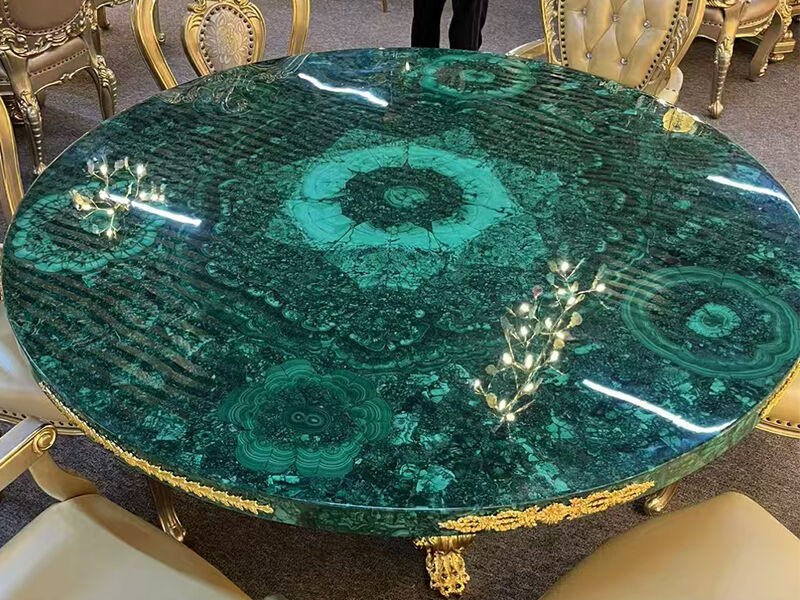 Luxury Green Malachite Semi Precious Stone Slab