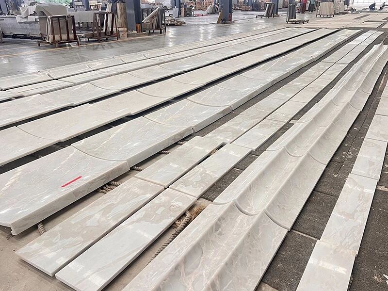 White Rhino Marble Fluted Wall Panels Supplier