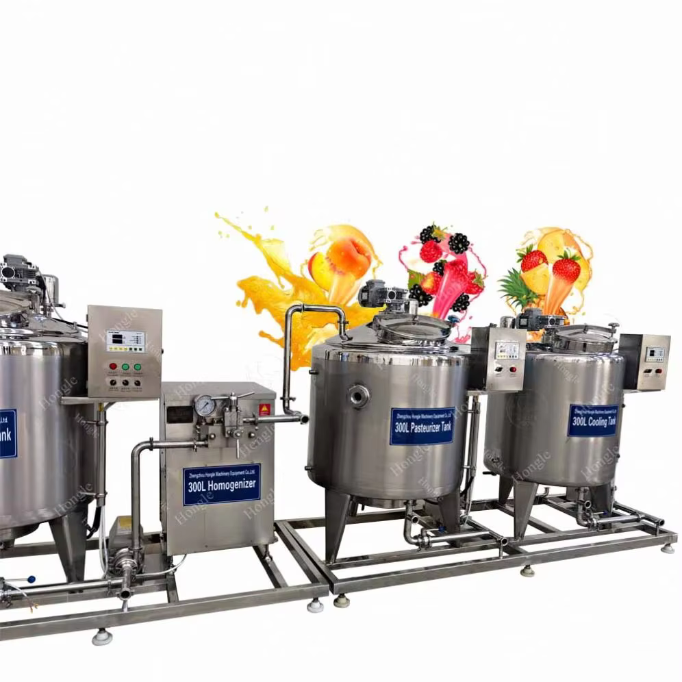 Full Automatic Milk Pasteurizer Machine 100L/150L/200L Pasteurized Milk Fruit Juice Pasteurization Machine Production Line