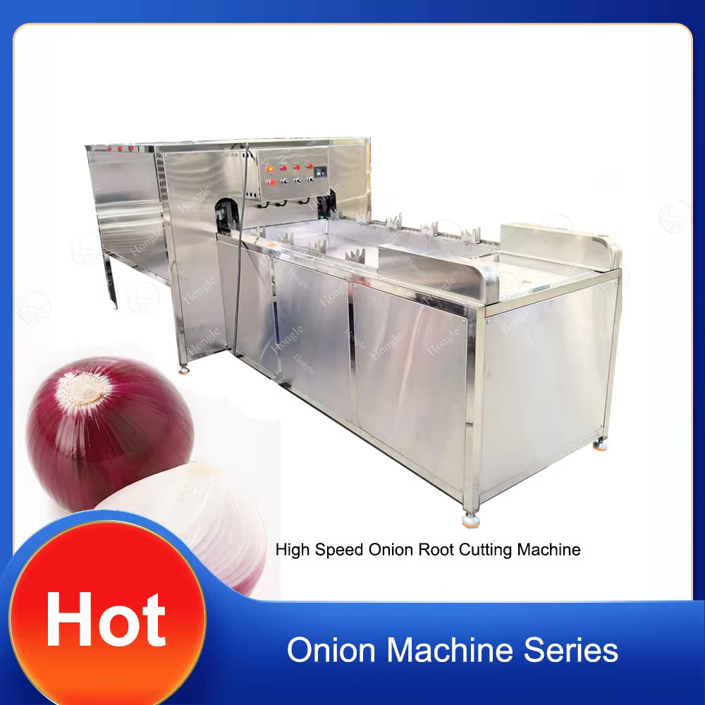 Commercial Onion Head Root Cutter Onion Peeling And Cutting Machine manufacture