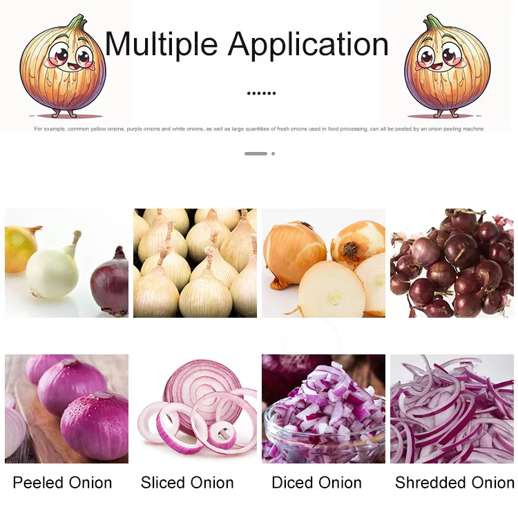 Commercial Onion Head Root Cutter Onion Peeling And Cutting Machine supplier