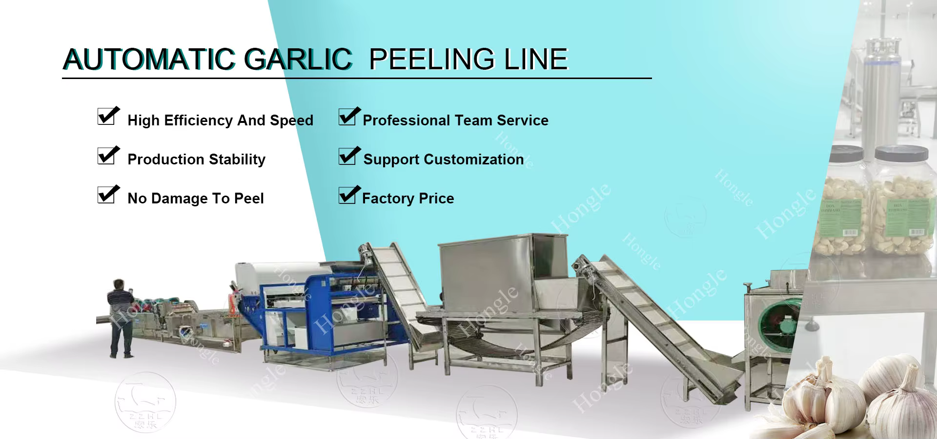High Quality 400 Kg Chain Type Dry Garlic Onion Peeling Machine Auto Garlic Skin Peeler Machine factory