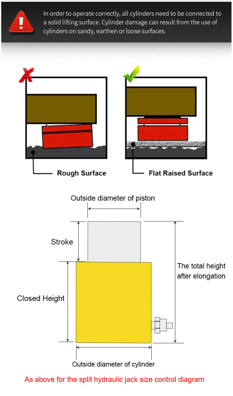 ras 30150 single acting 30 ton aluminum hydraulic cylinder jack-4