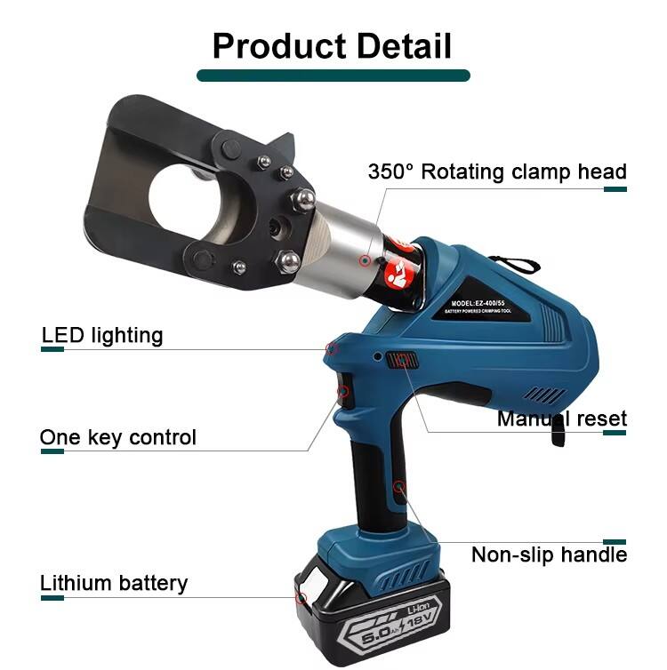55 cutting and crimping 2 in 1 battery electric hydraulic tool-4