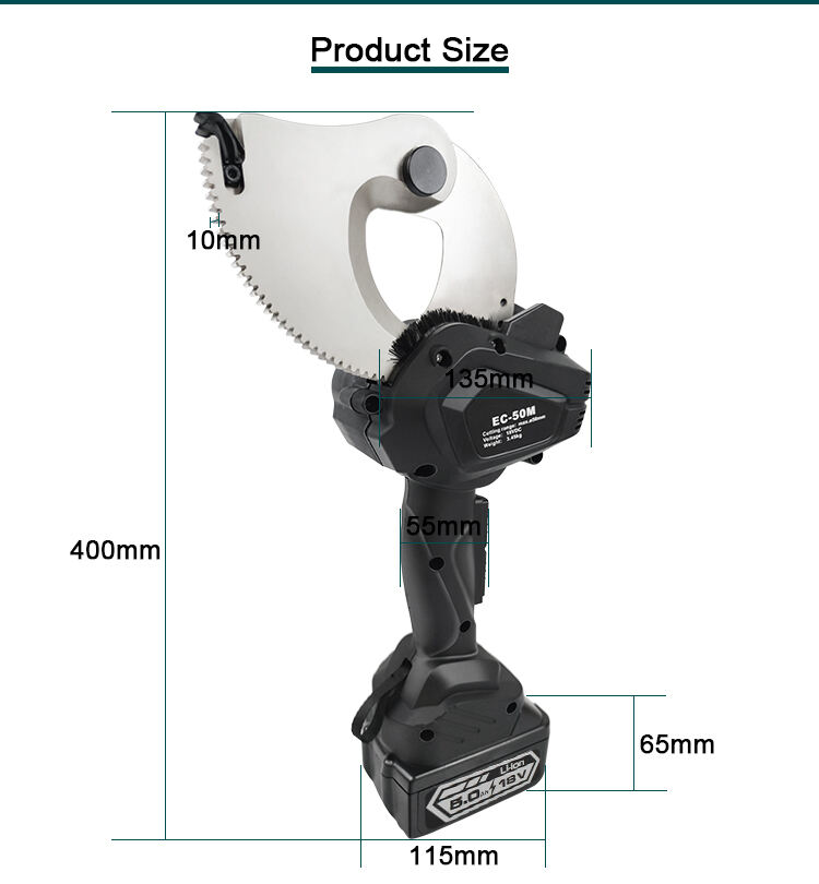 ec 50m battery powered electric ratchet cable cutter for armored cable acsr-2