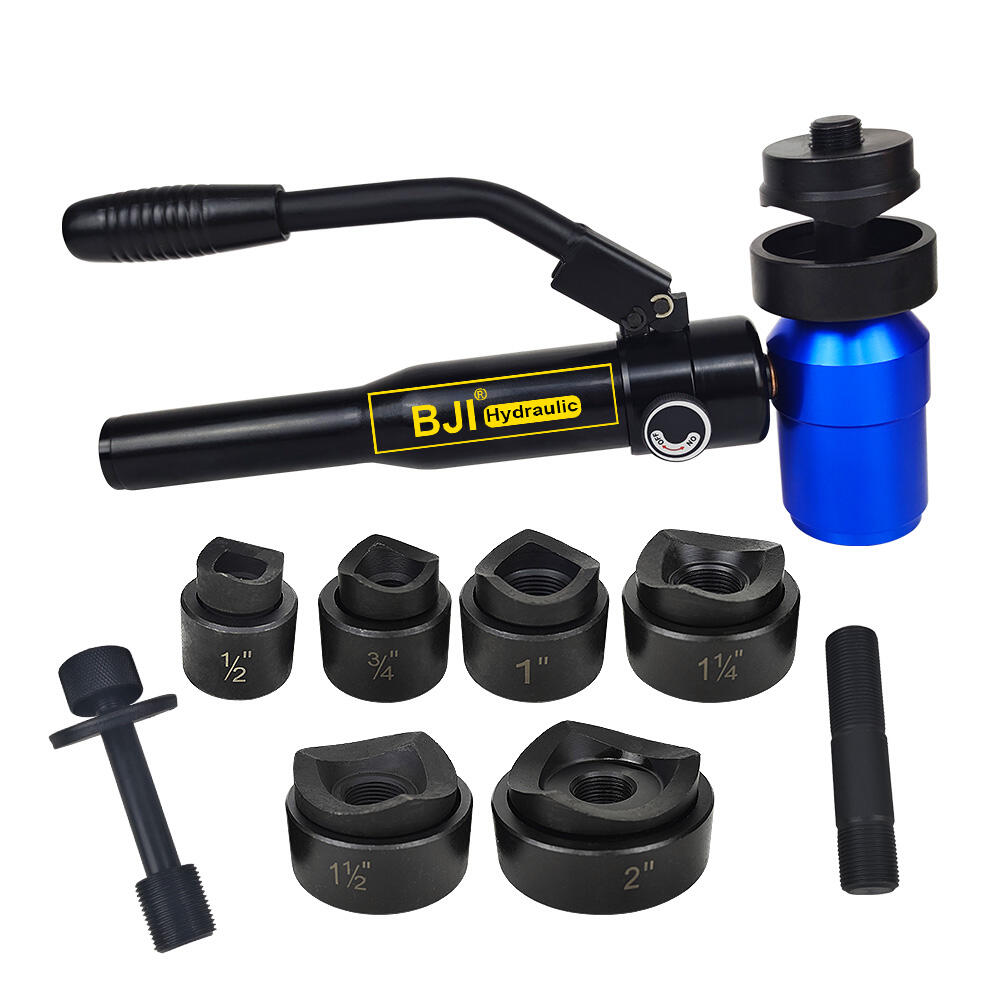 TPA-10A Hydraulic Knockout Hole Punch Driver Kit 1/2 to 2 Inch Electrical Conduit Hole Cutter Set Tool Kit Metal Sheet Punch