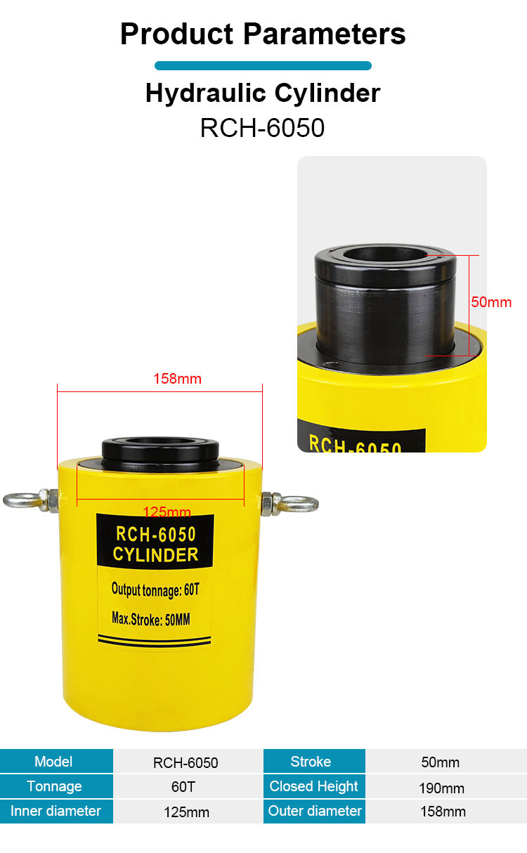 rch 6050 60 ton single acting hollow plunger cylinder-1