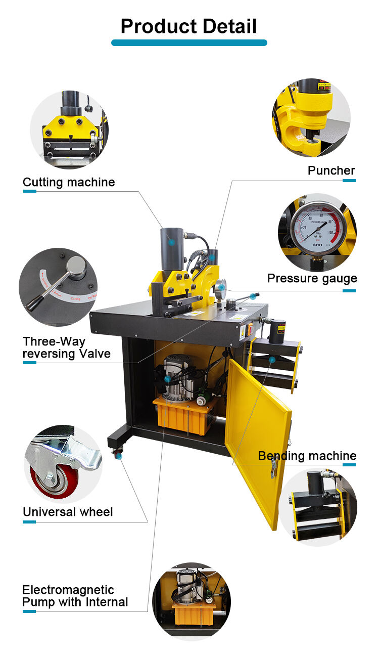 dhy 200 three in one hydraulic punching bending cutting busbar processing machine-2