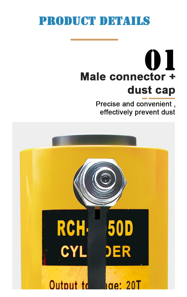 rch 2050d double acting 20ton hydraulic hollow ram cylinder-8