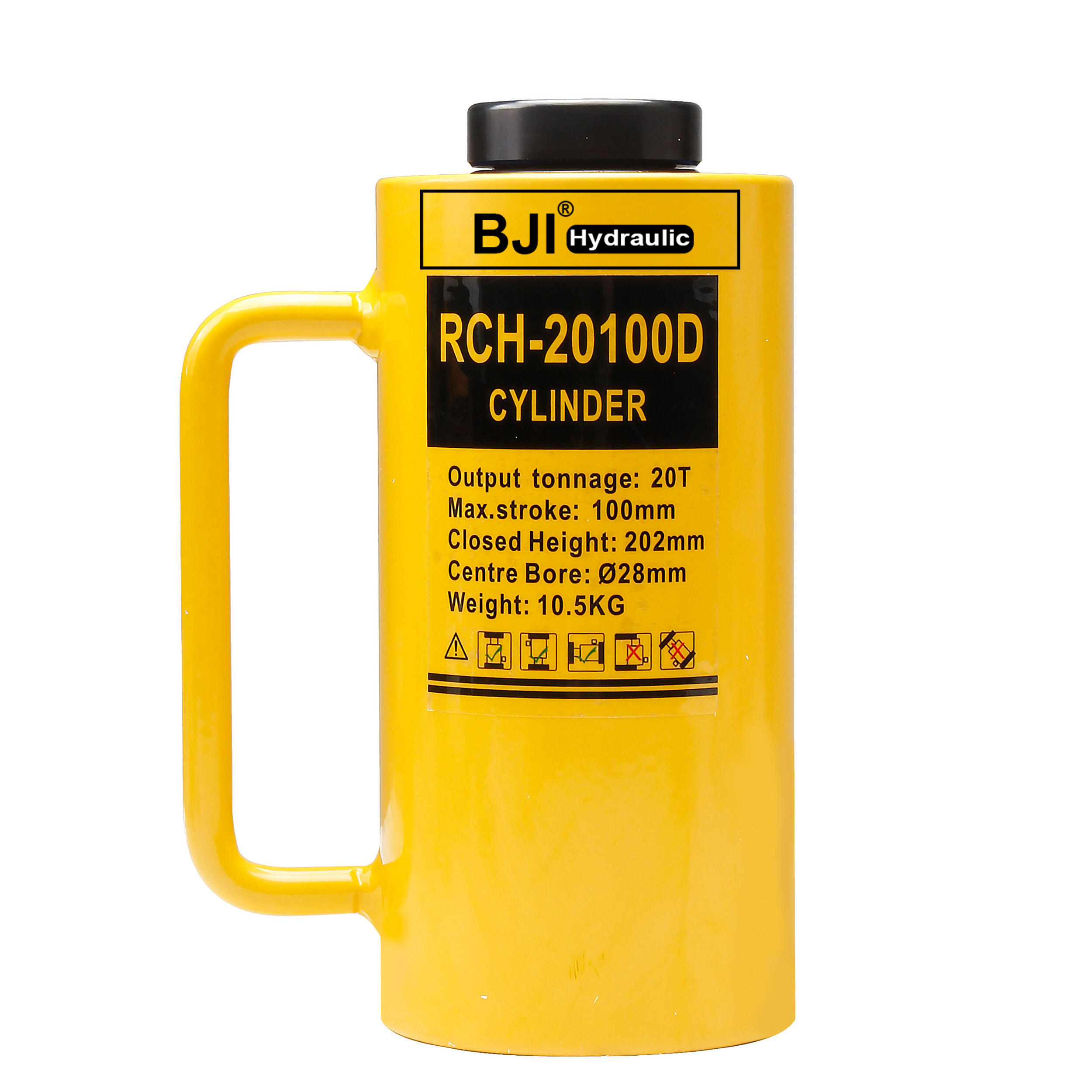 RCH-20100D Center Hole Hydraulic Jack Hollow Ram Hydraulic Plunger Cylinder