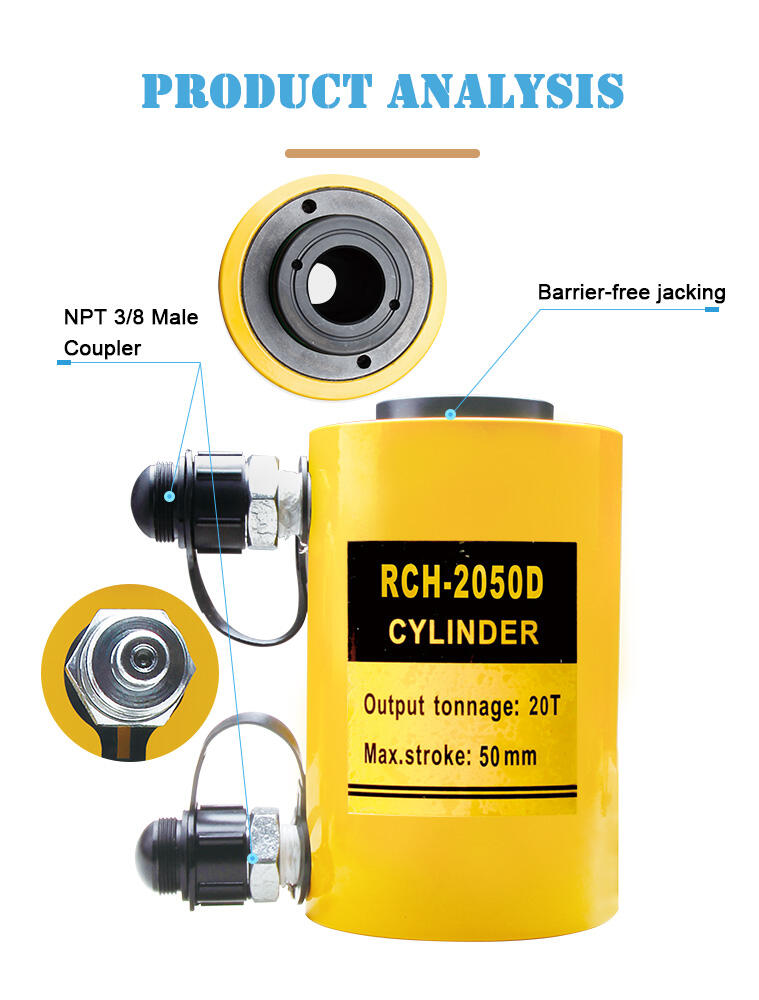 rch 2050d double acting 20ton hydraulic hollow ram cylinder-2