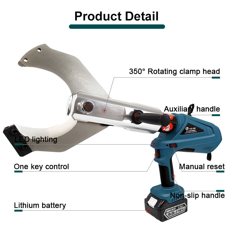 ez 105c cordless battery powered hydraulic cable cutter for dia 105mm armoured cable-5