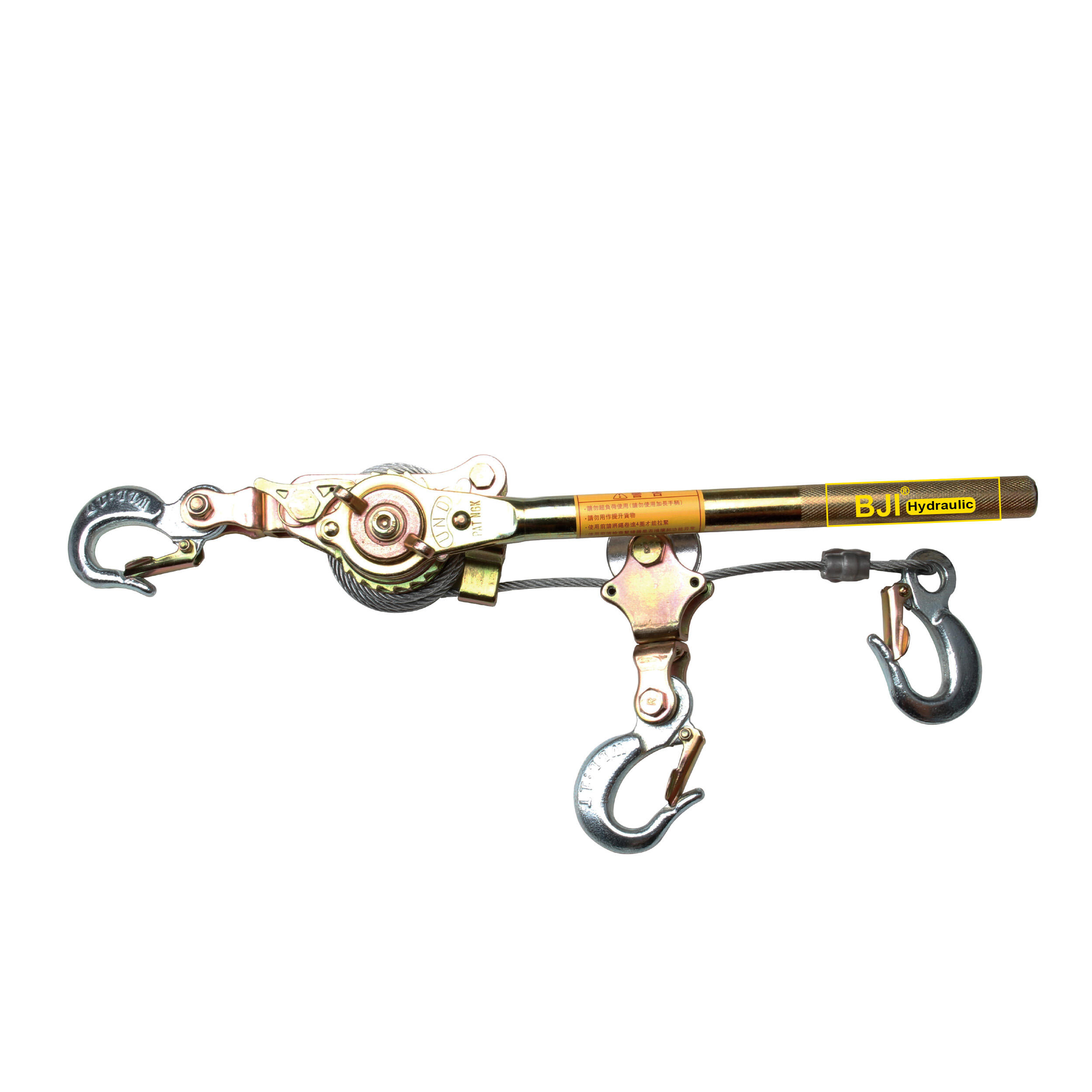 JX-10 1ton Ratchet Cable Puller with 3 Hooks