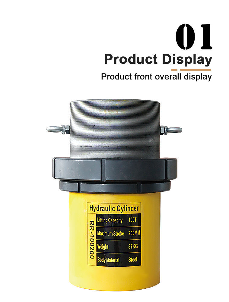 rr 100200 100ton 200mm stroke lock nut hydraulic press cylinder-5