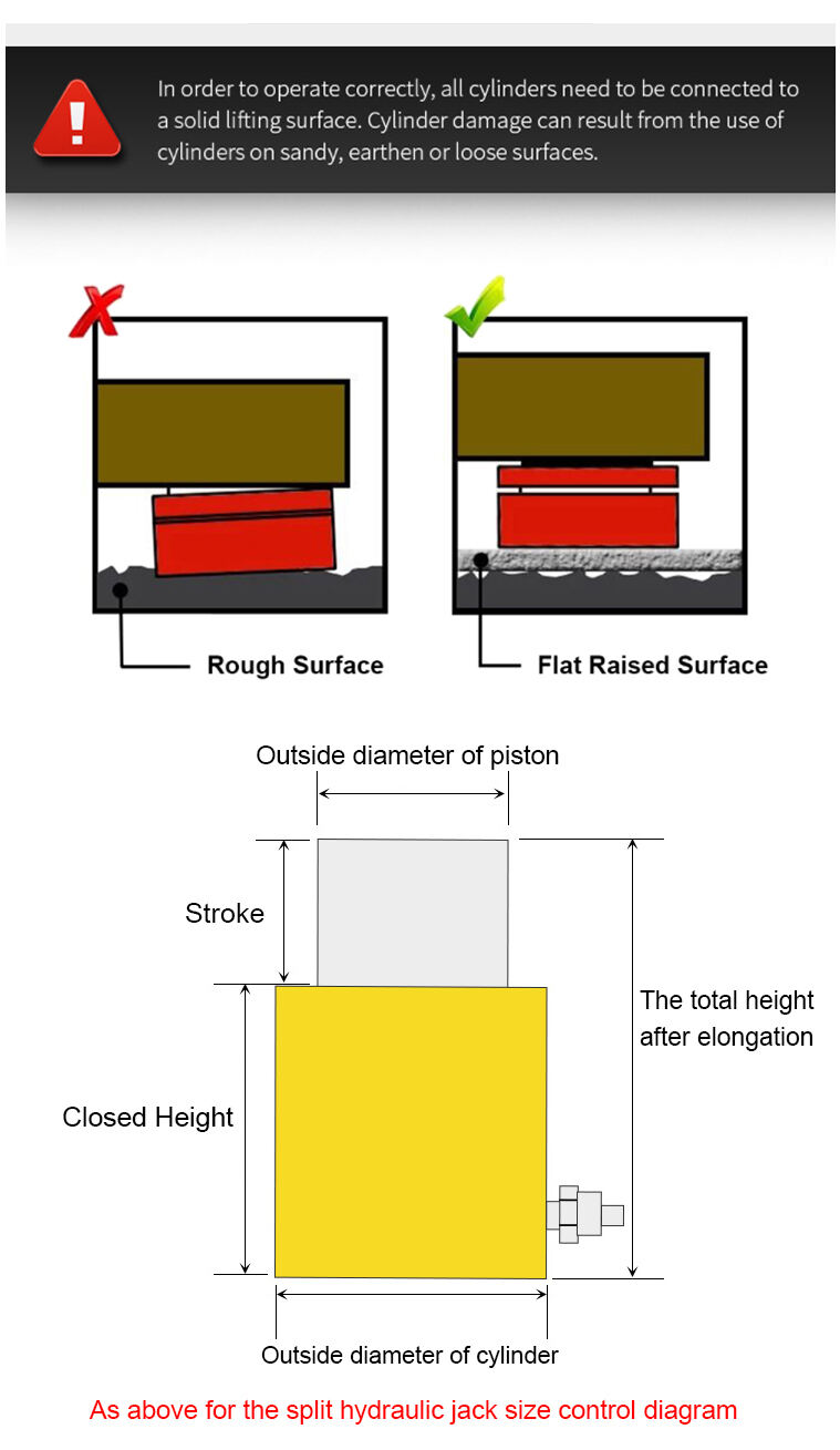 ras 50100 single acting 50 ton stroke 100mm aluminum hydraulic cylinder-4
