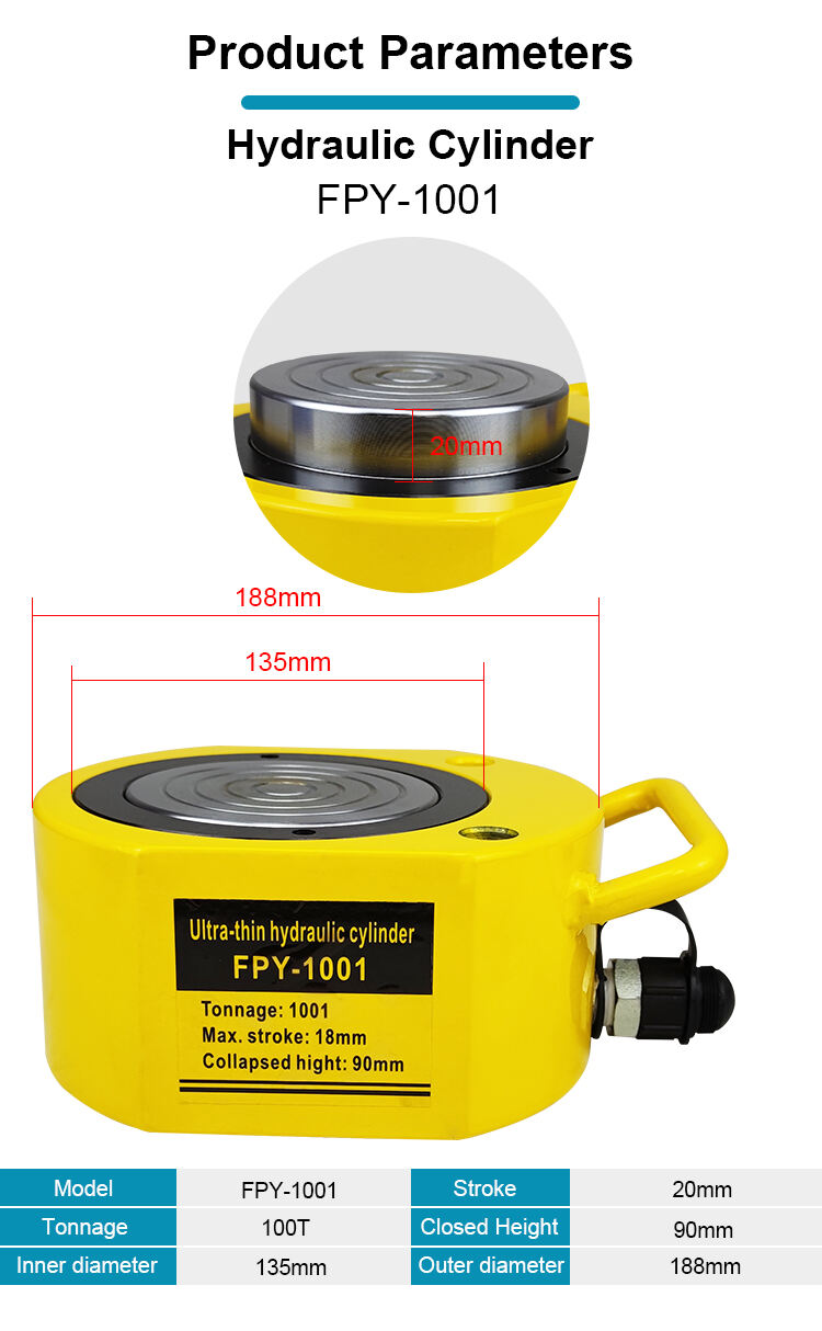 fpy 1001 100ton micro hydraulic jack cylinder-1