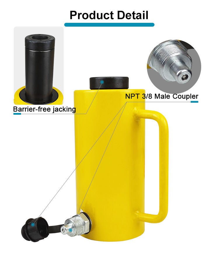 rch 20100 center hole hydraulic jack hollow ram hydraulic plunger cylinder-2