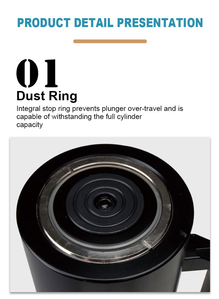 ras 50100 single acting 50 ton stroke 100mm aluminum hydraulic cylinder-5