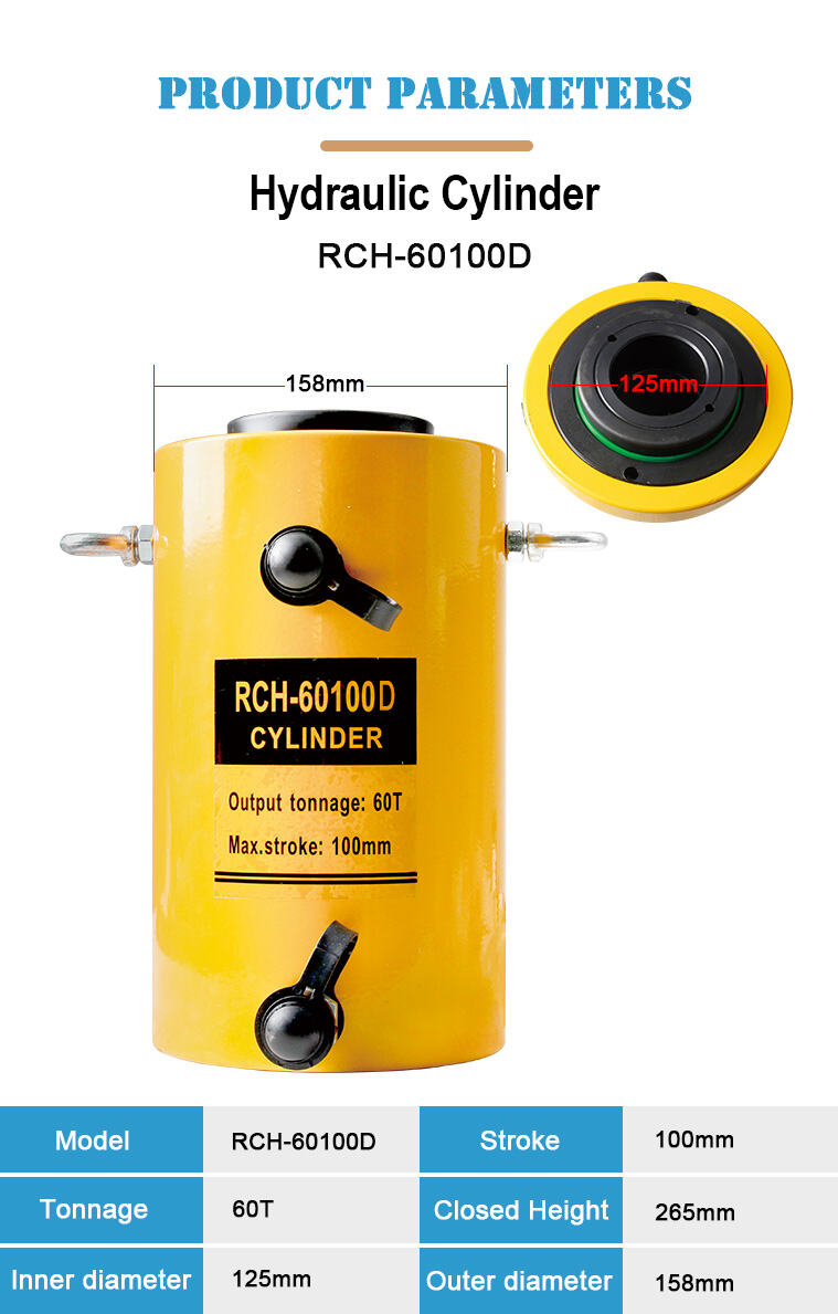 rch 60100d 60 ton double acting hollow plunger cylinder 60ton stroke 100mm-1