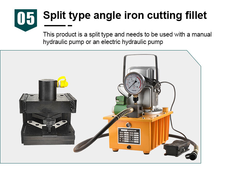 cac 75c hydraulic angle iron cutting machine hydraulic angle steel processing machine can be cut triangle and rectangle-5