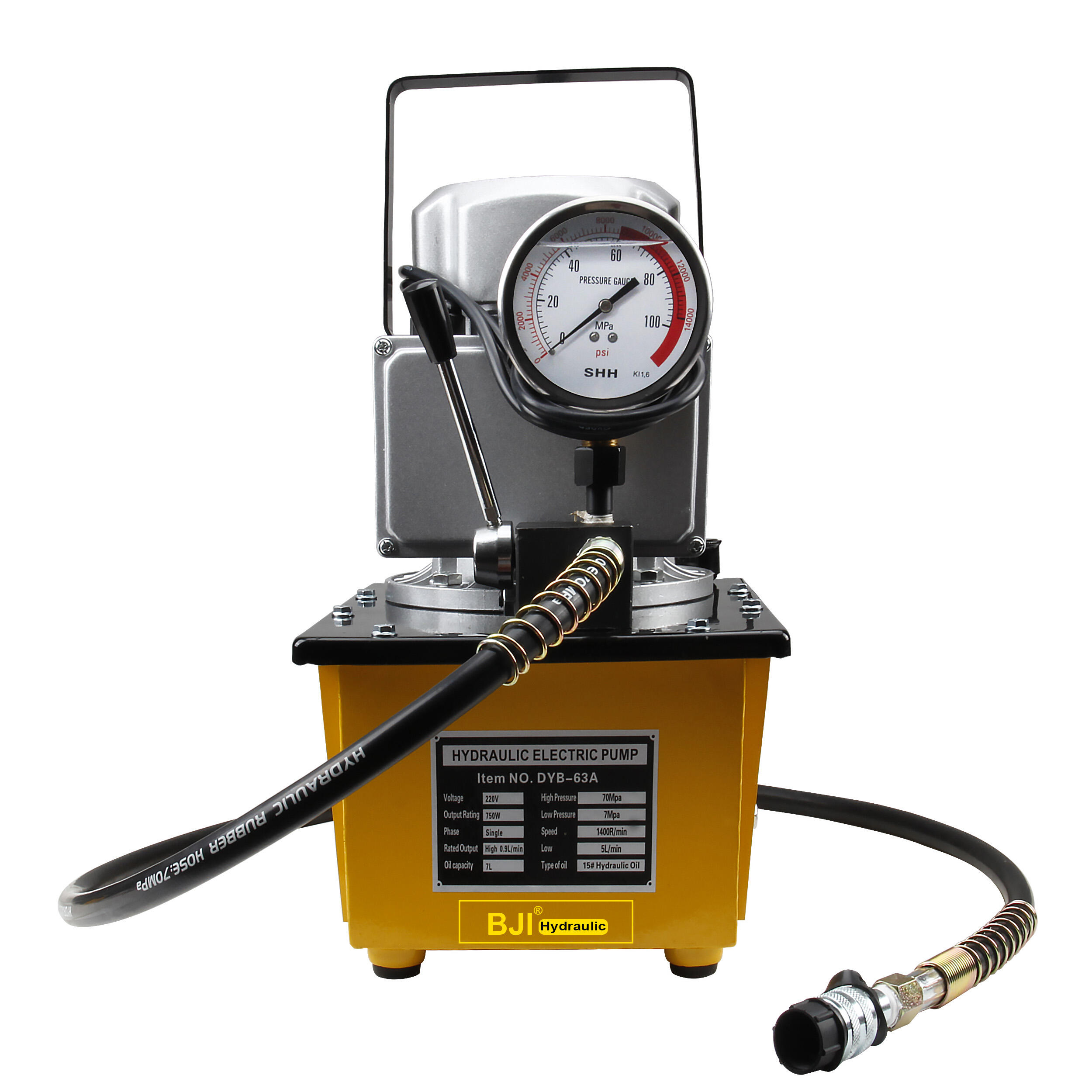 DYB-63A Hydraulic Electric Pump with 700 Bar Working Pressure