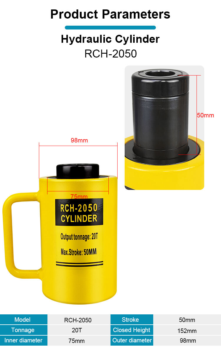 rch 2050 20 ton single acting hollow plunger steel cylinder-1