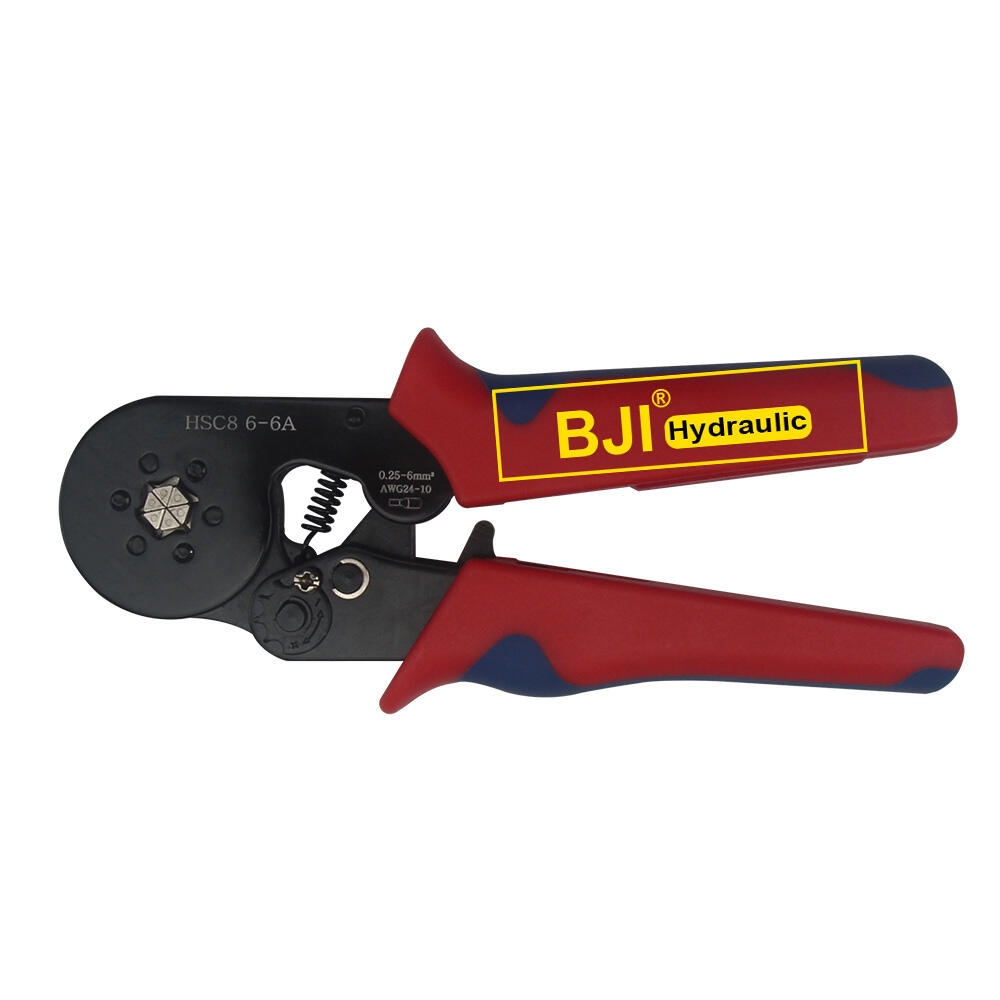 HSC8 6-6A Crimping Plier 23-10AWG 0.25-6mm Hexagonal Ratcheting Ferrule Crimping Tool Crimper for Wire Terminal