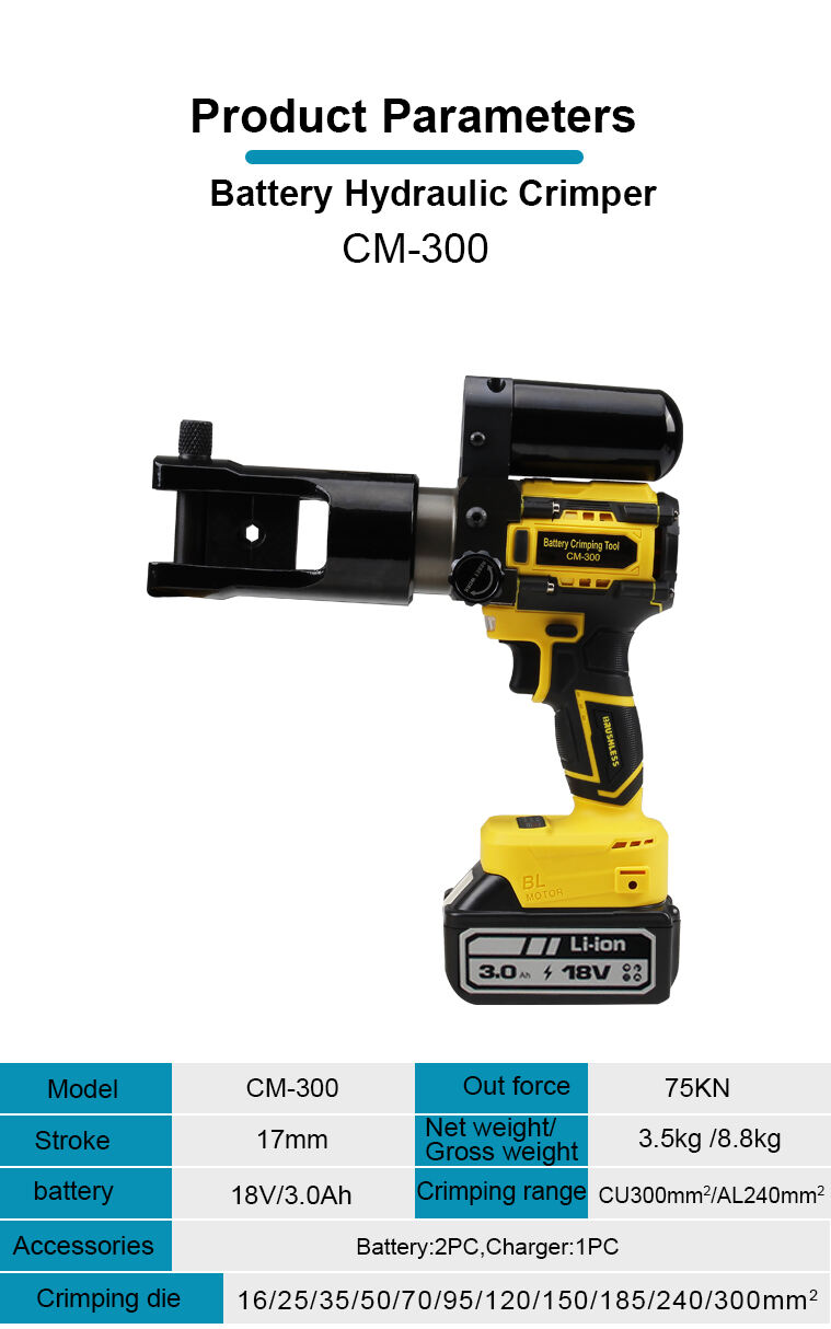 cm 300 rechargeable hydraulic clamp electro   hydraulic crimping tool-1