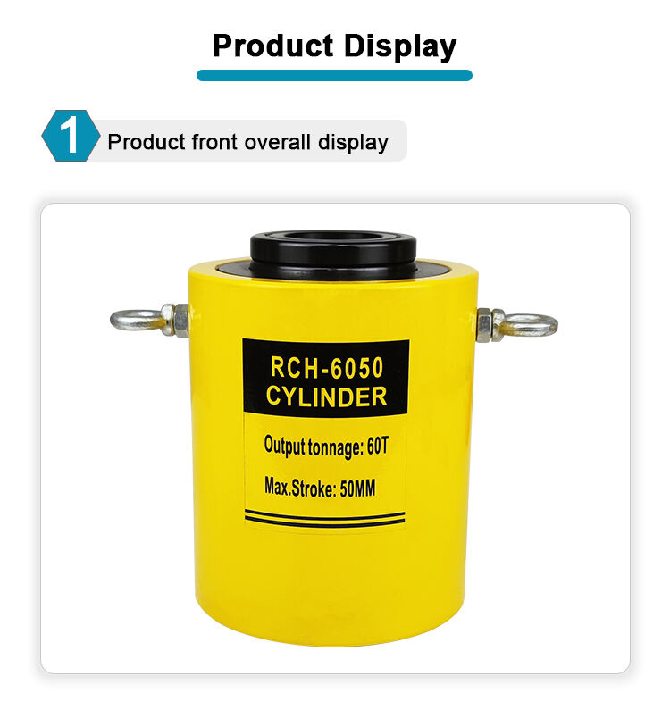 rch 6050 60 ton single acting hollow plunger cylinder-5