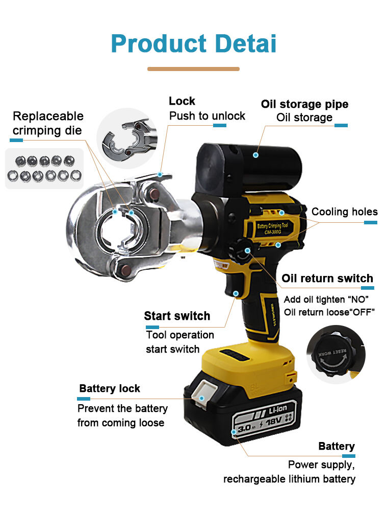 cable wire tile cm 300g electric crimp tool battery crimp tool hydraulic crimp tool-2