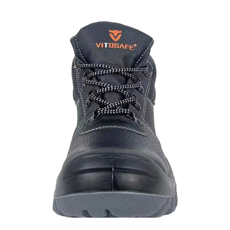 High Quality Comfortable Genuine Leather Oil Resistant Lightweight Work Boots Safety Shoes for Men in Stock Wholesale