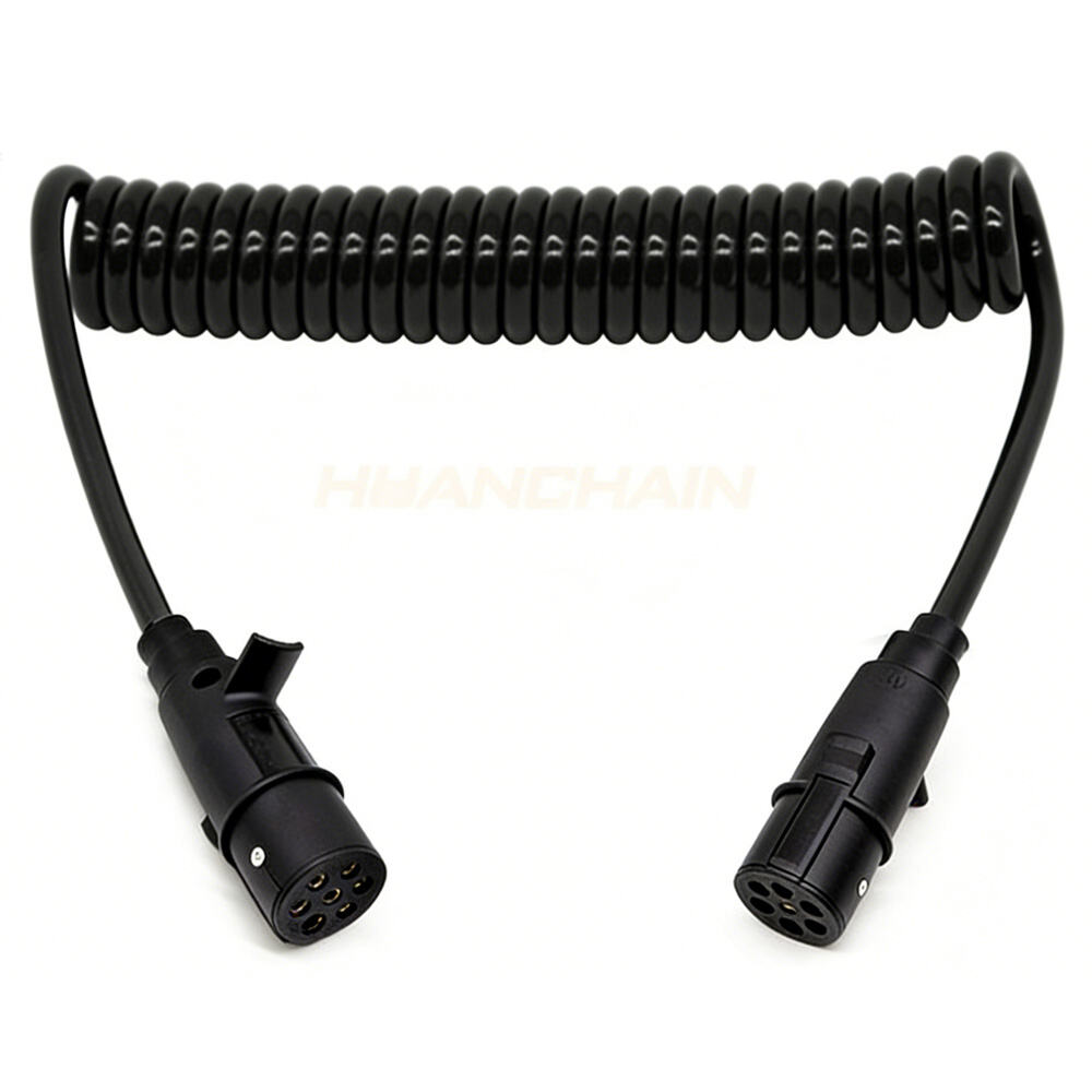 câble enroulé plastique N TYPE À N TYPE 24 V 7 broches