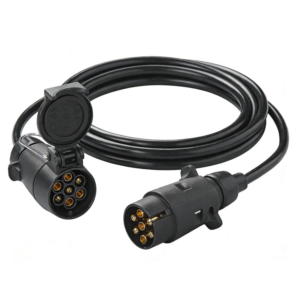 Câble de remorque droit 12 V, 7 broches, mâle vers femelle