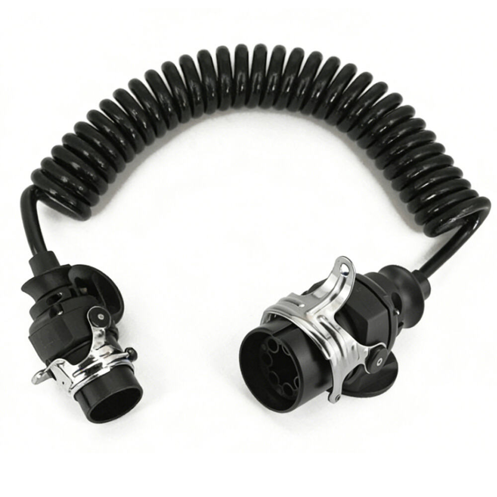 Câble enroulé EBS/ABS Euro 7 broches (3 m/3,5 m/4 m/4,5 m/6 m)