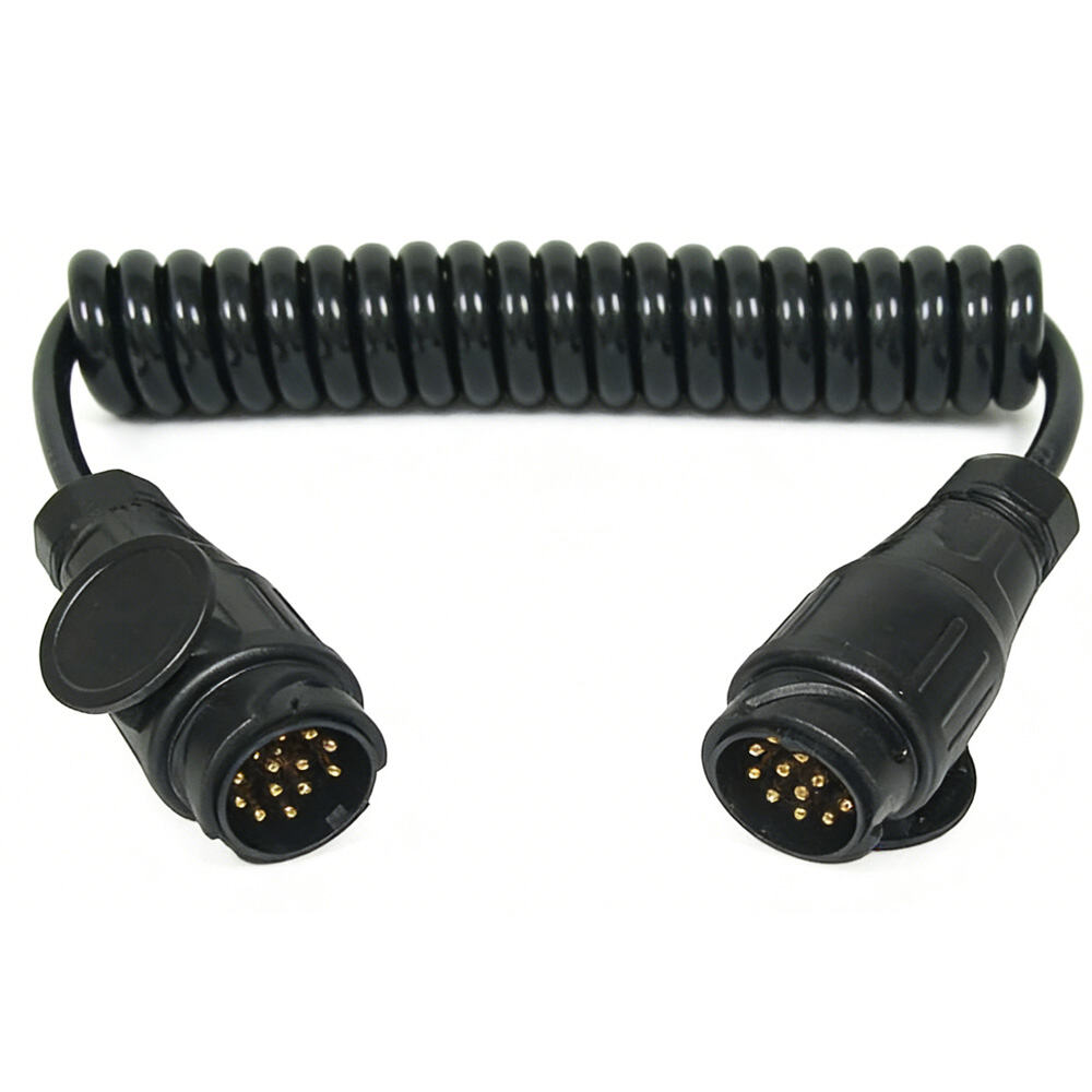 câble enroulé électrique Euro 13 broches vers 13 broches, 3 m/4 m/5 m, adaptateur de prise pour remorque, bateau, tracteur