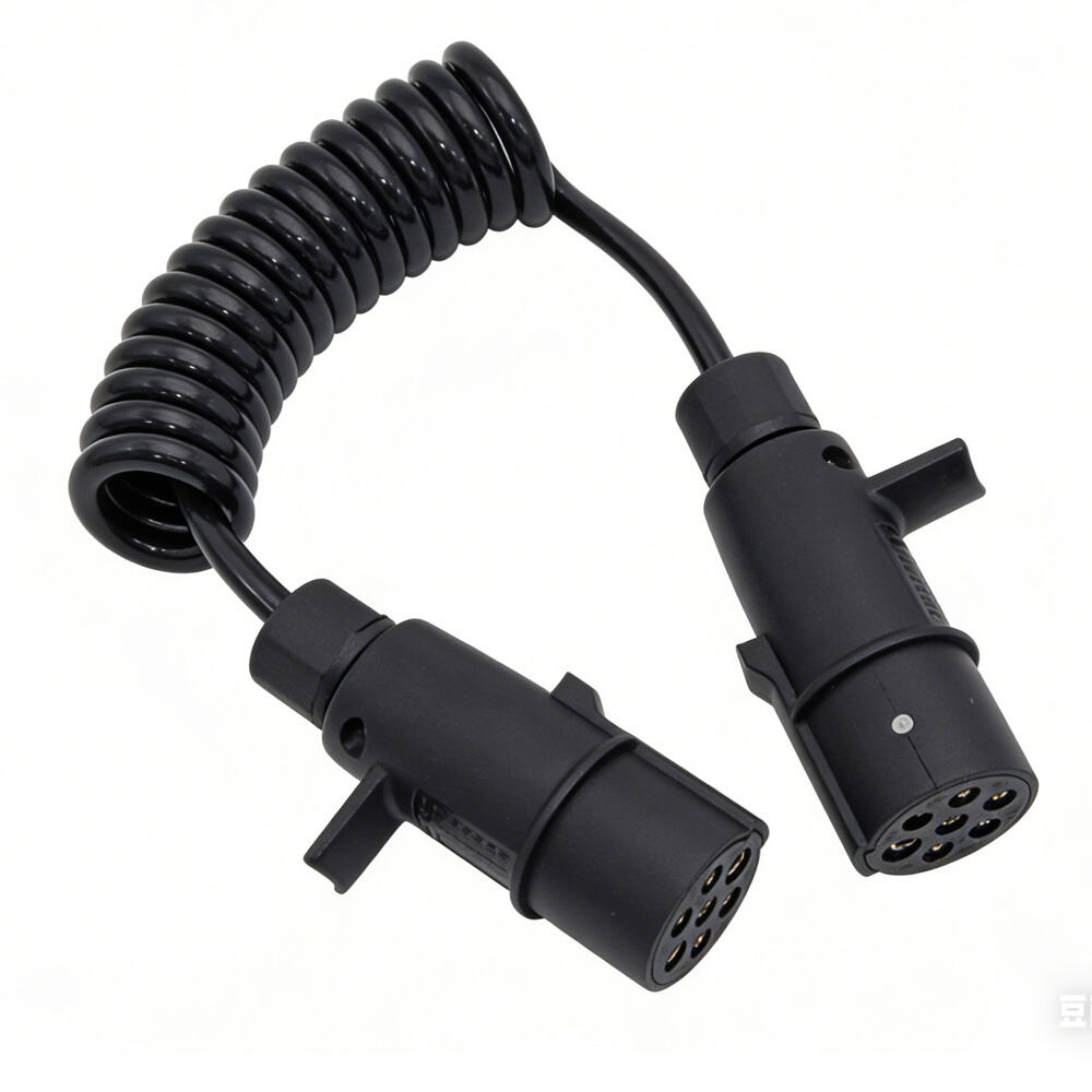 câble enroulé plastique N TYPE À N TYPE 24 V 7 broches