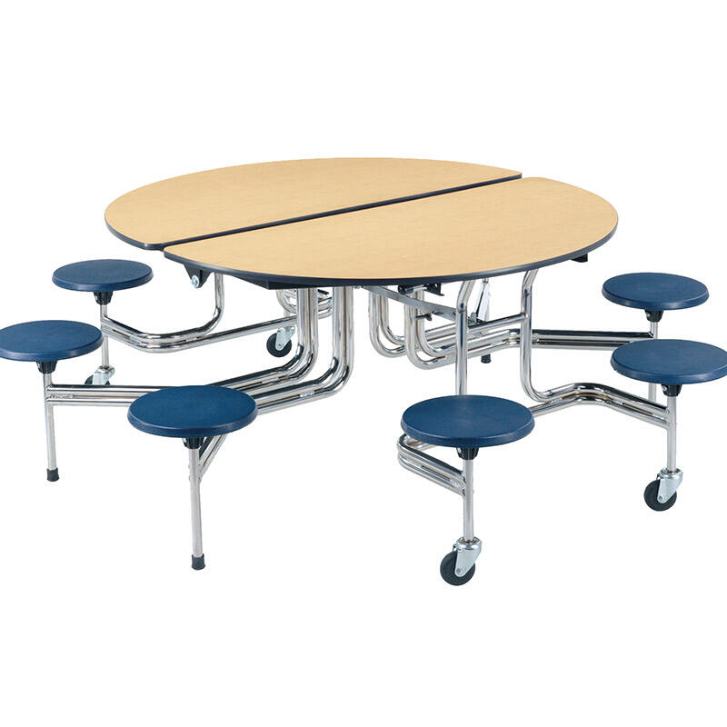  FT0006 8 Seats Round Folding Canteen Table