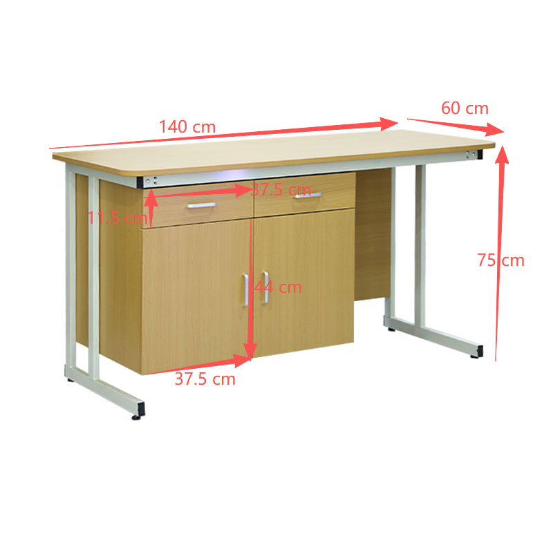 TD0071 Wooden Teacher Table With Two Drawers | Teacher Desk