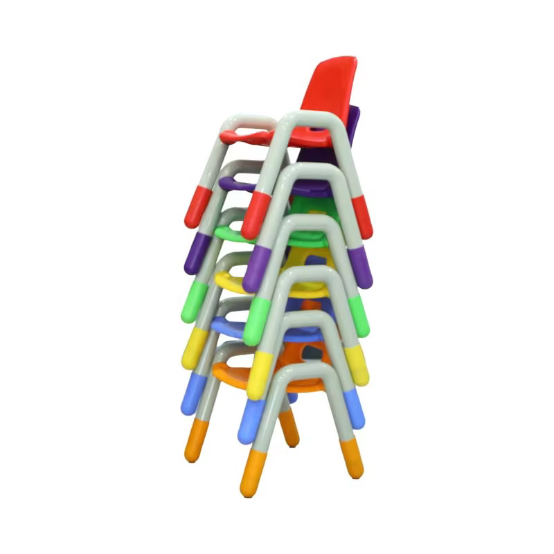 kg2005 1 kids study plastic desk with 6 chairs-3