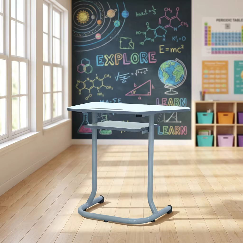 SS0236-Desk Classroom Furniture Steel Legs Study Desk details