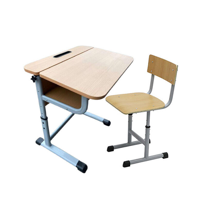 SS0182 T-Shaped School Furniture Desk And Chair Set
