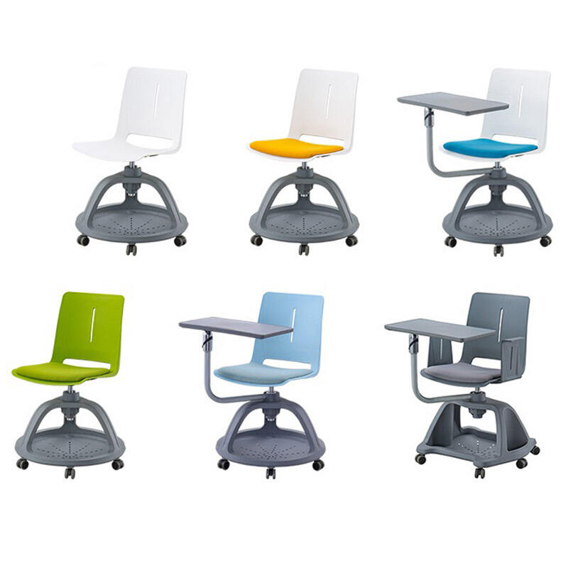 Chaise de formation EC0027 avec tablette pivotante et repose-pieds