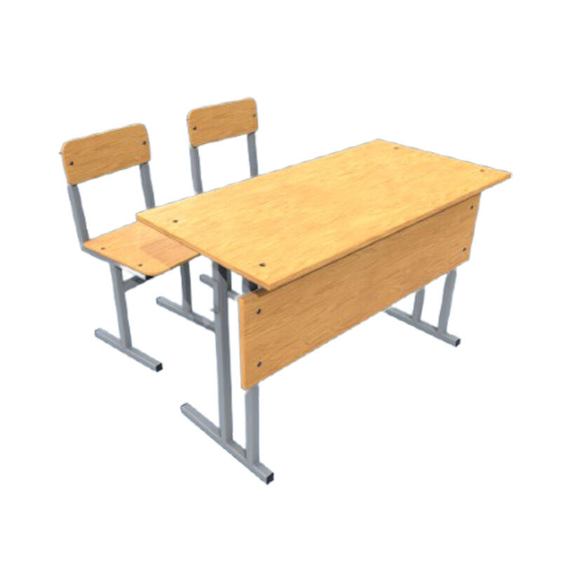 SS0258 Mobilier Scolaire Primaire 2 Places Ensemble de Bureau et Chaise Scolaires