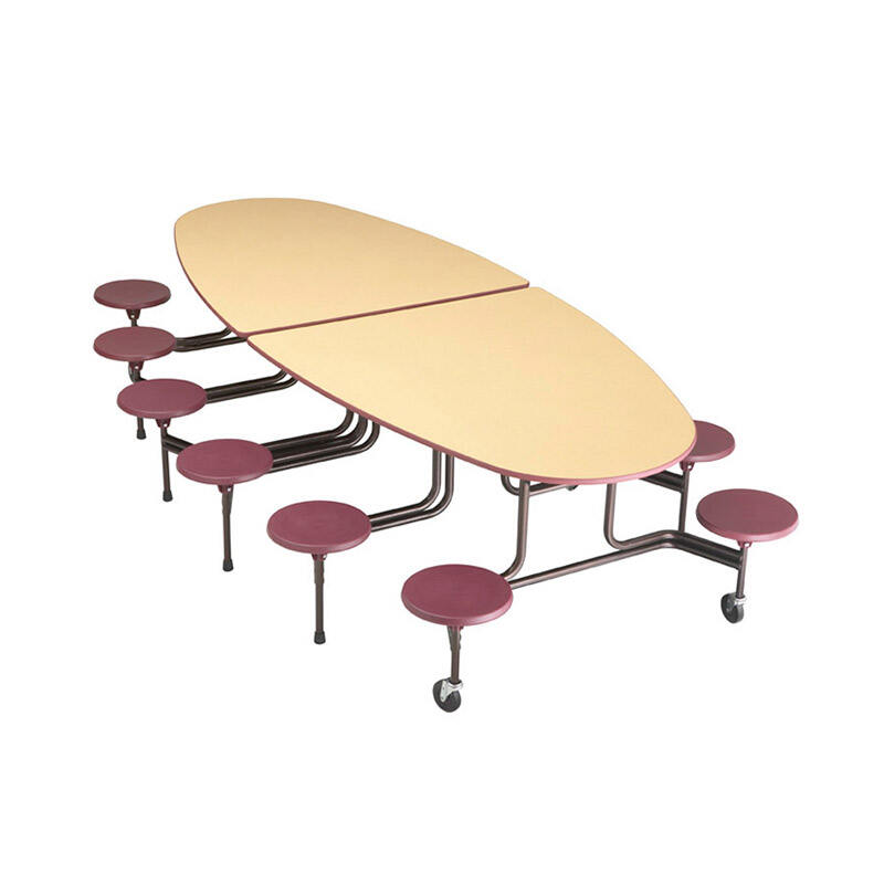 FT0009 12 Seats Folding Table With Wheels