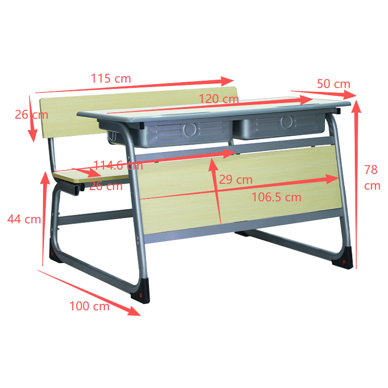 SS0283 Conjuntos de Mesa e Cadeira Werzalit Dupla para Escola